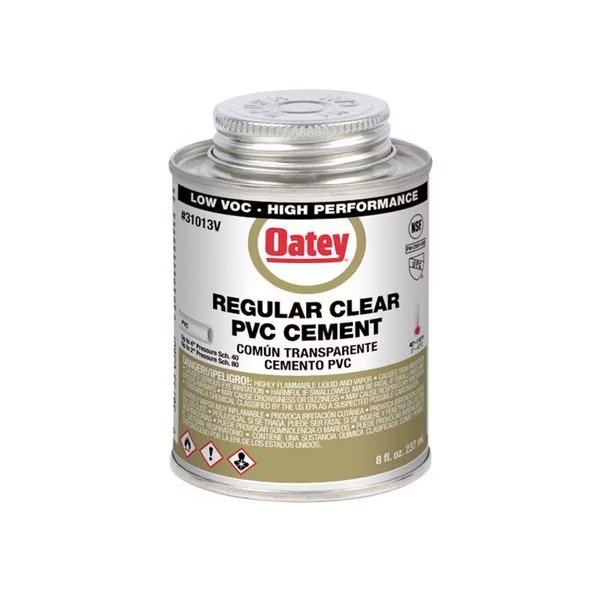 Clear Cement For PVC 8 oz, Oatey, Mfr#: 31013V